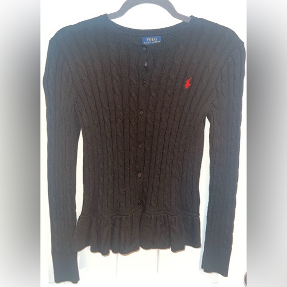 Ralph Lauren Girls Peplum Cardigan - Size XL(16) - Picture 3 of 5